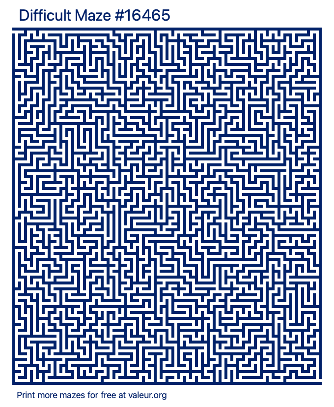 Free Printable Difficult Maze number 16465