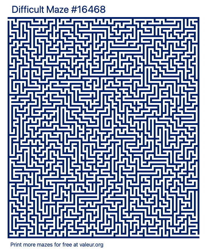 Free Printable Difficult Maze number 16468