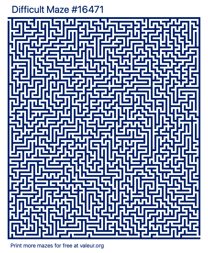 Free Printable Difficult Maze number 16471