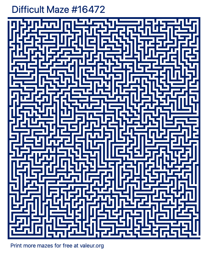 Free Printable Difficult Maze number 16472