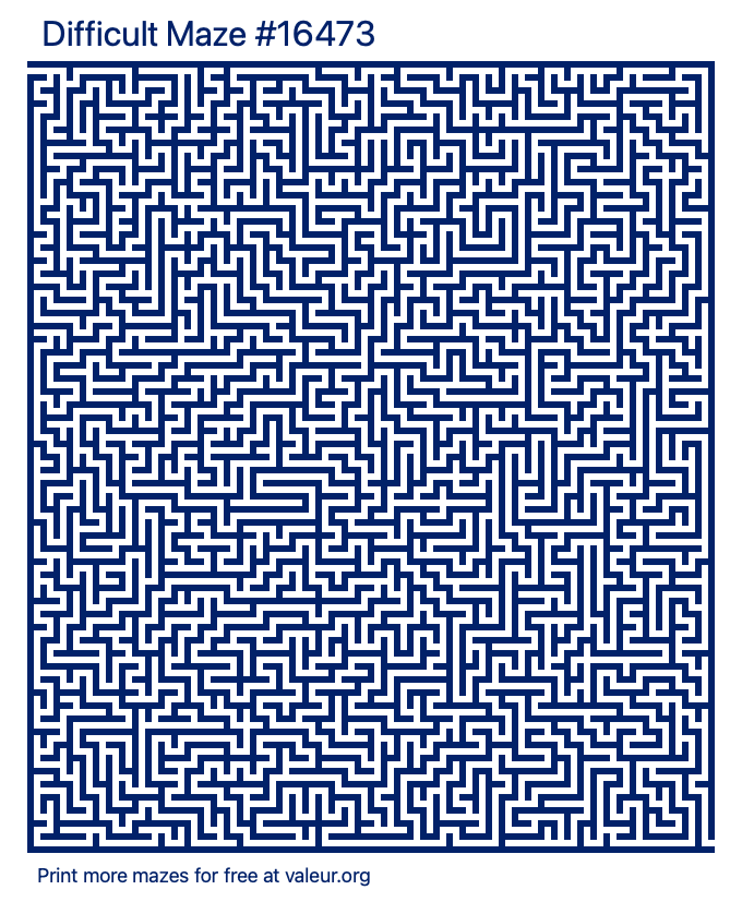 Free Printable Difficult Maze number 16473