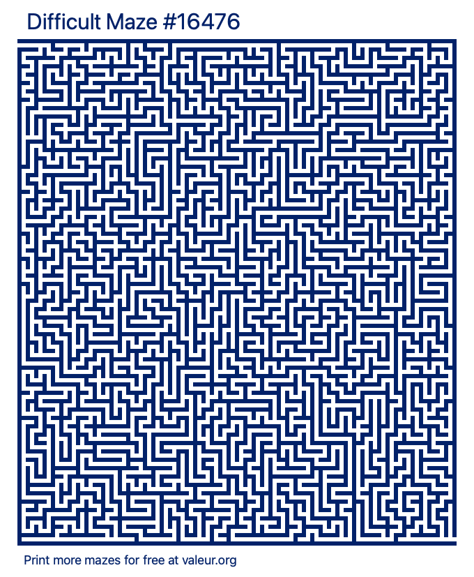 Free Printable Difficult Maze number 16476