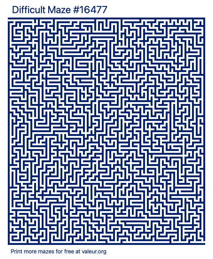 Free Printable Difficult Maze number 16477