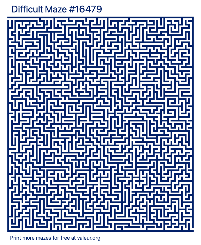 Free Printable Difficult Maze number 16479