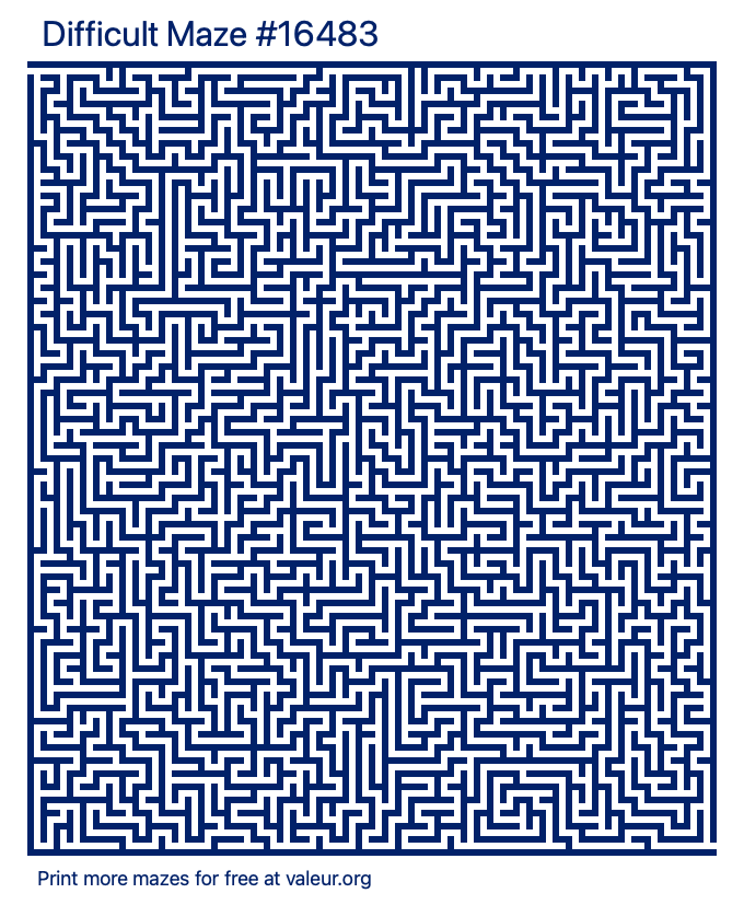 Free Printable Difficult Maze number 16483