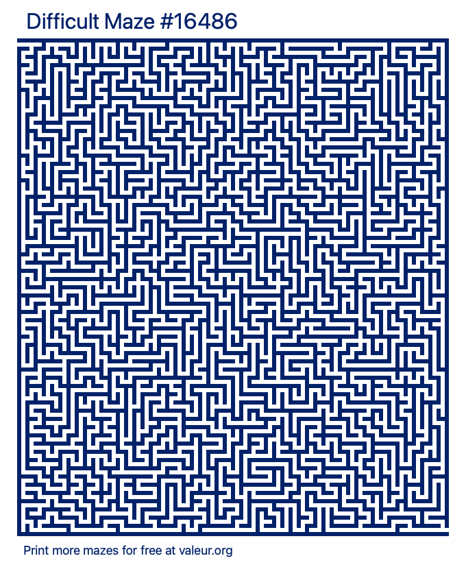 Free Printable Difficult Maze number 16486