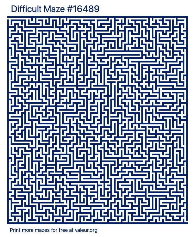 Free Printable Difficult Maze number 16489