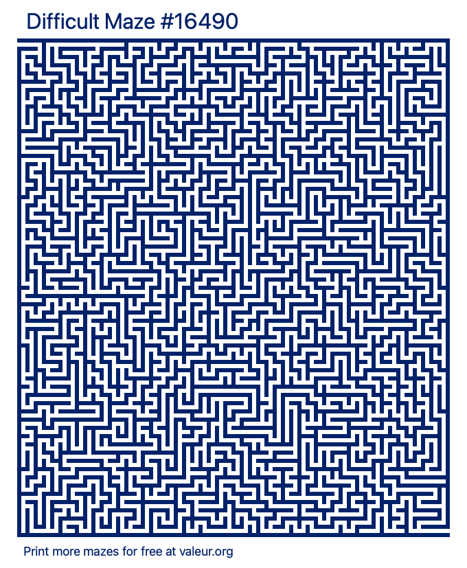 Free Printable Difficult Maze number 16490