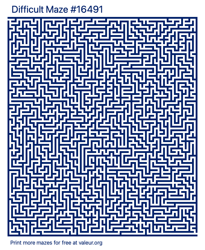 Free Printable Difficult Maze number 16491