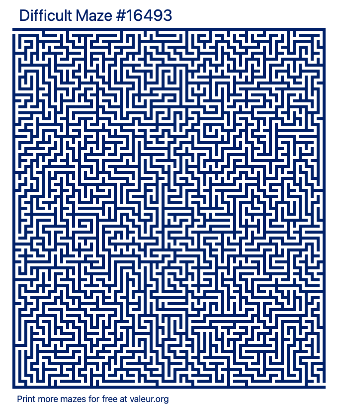 Free Printable Difficult Maze number 16493