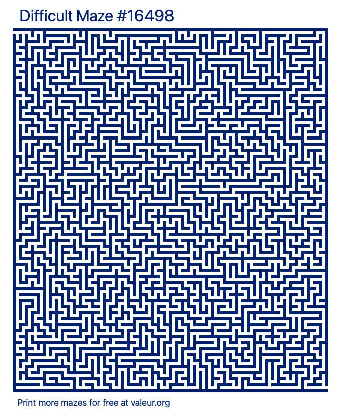 Free Printable Difficult Maze number 16498