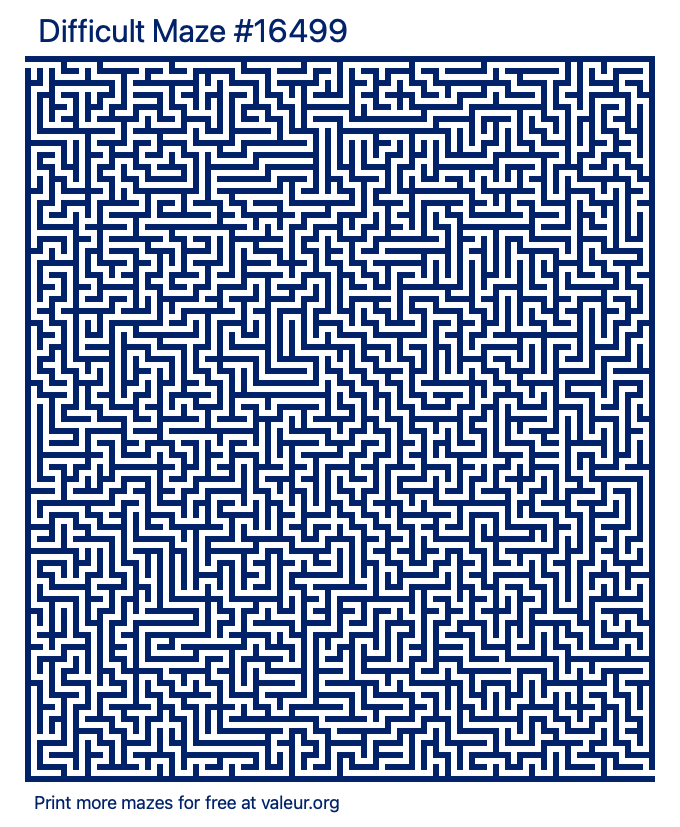 Free Printable Difficult Maze number 16499