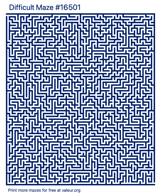 Free Printable Difficult Maze number 16501