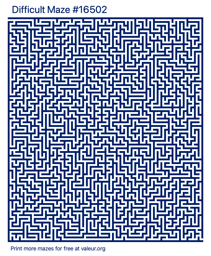 Free Printable Difficult Maze number 16502