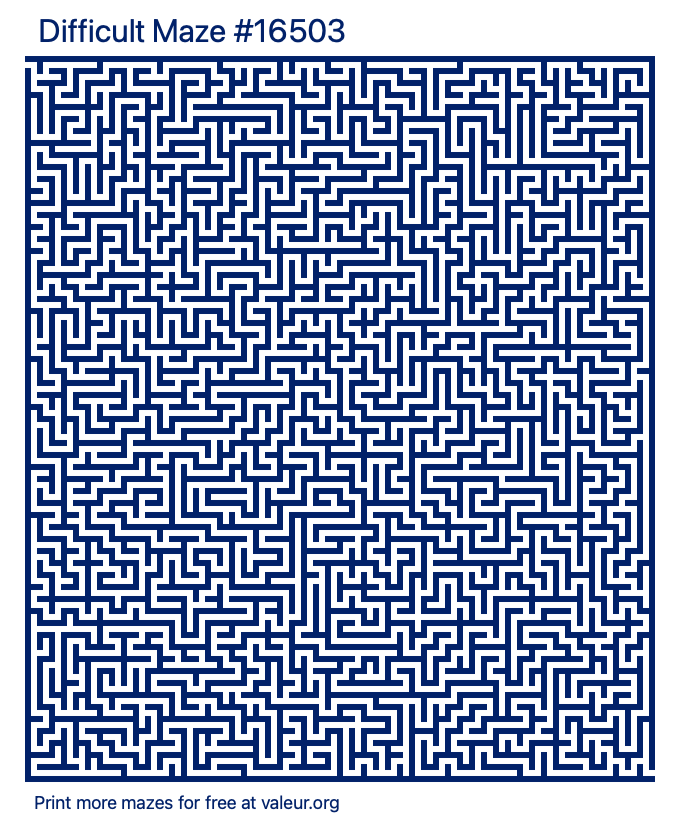 Free Printable Difficult Maze number 16503