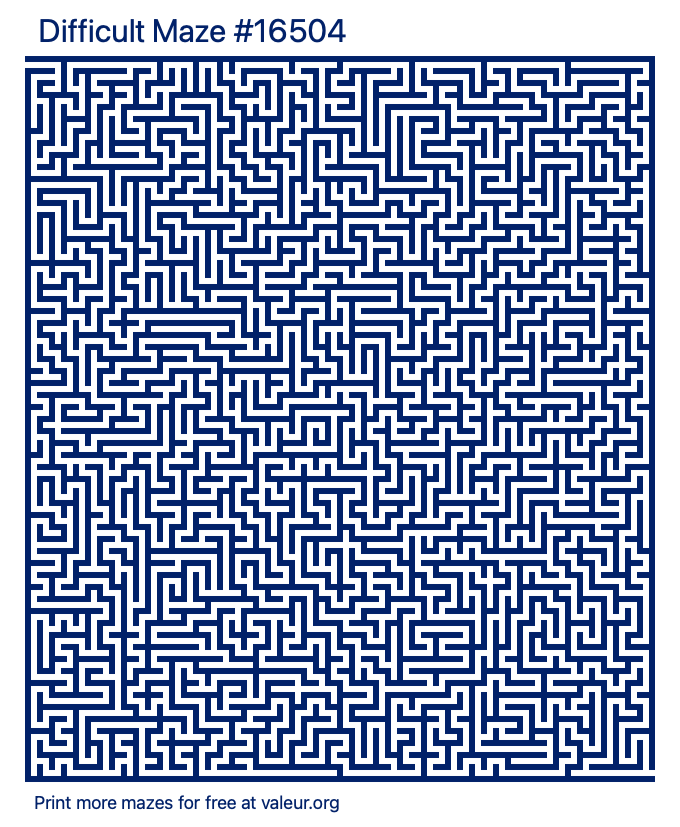 Free Printable Difficult Maze number 16504