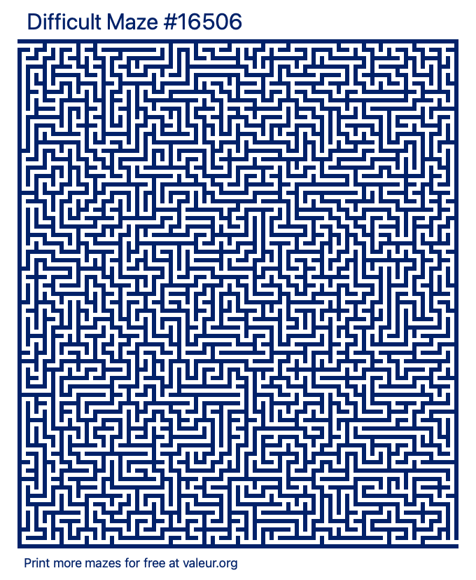 Free Printable Difficult Maze number 16506