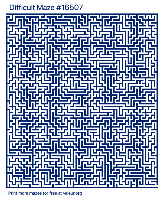 Free Printable Difficult Maze number 16507