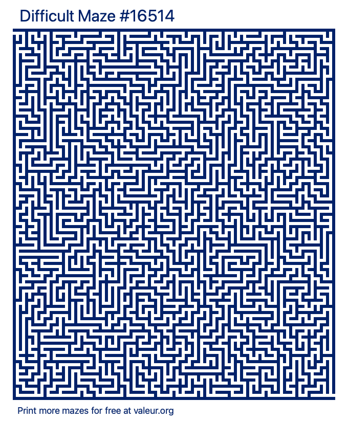 Free Printable Difficult Maze number 16514