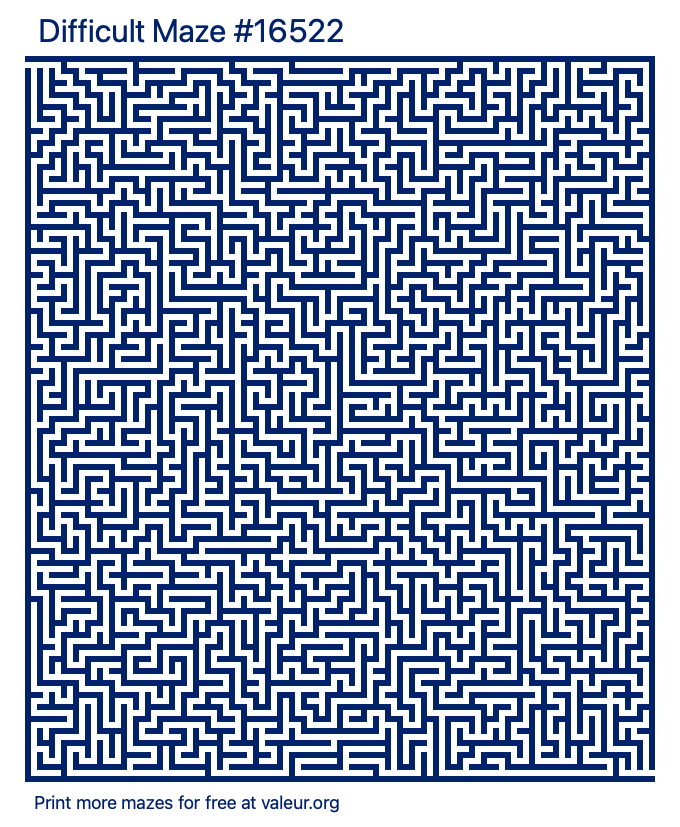Free Printable Difficult Maze number 16522