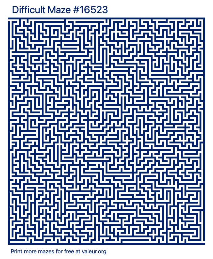 Free Printable Difficult Maze number 16523