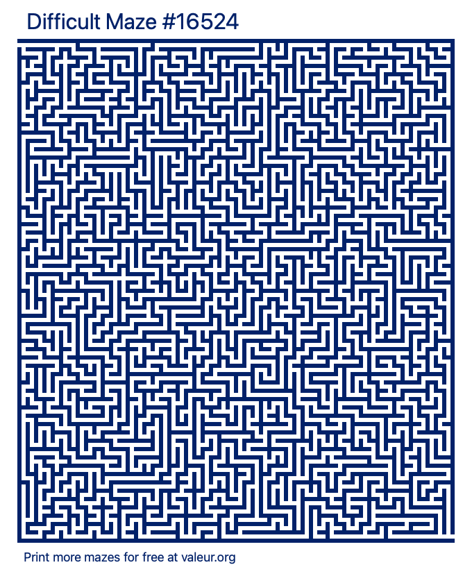 Free Printable Difficult Maze number 16524