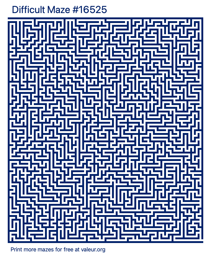 Free Printable Difficult Maze number 16525