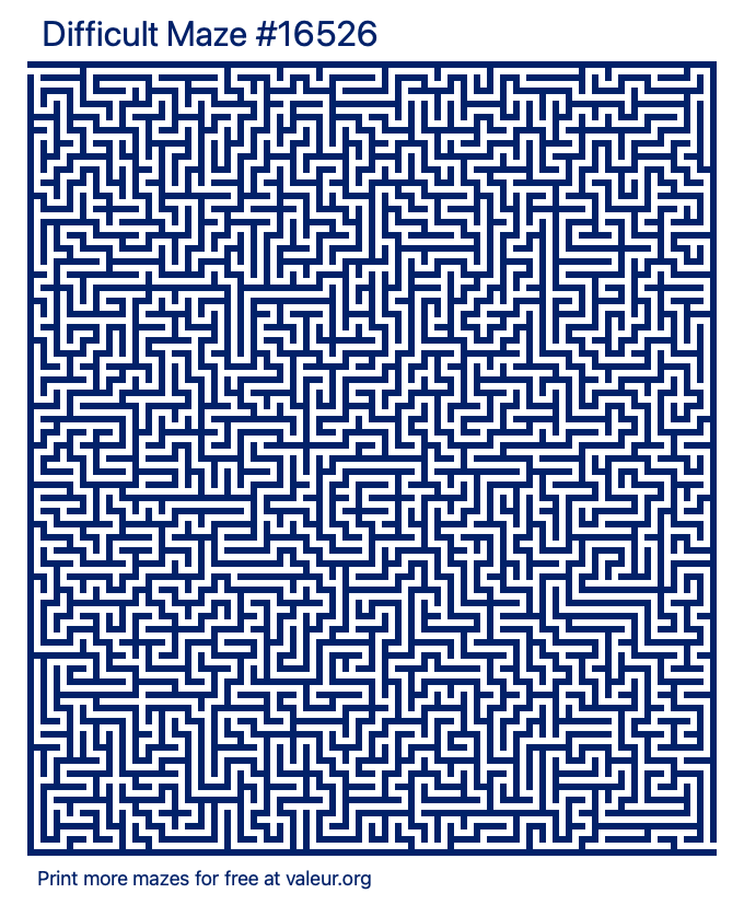 Free Printable Difficult Maze number 16526