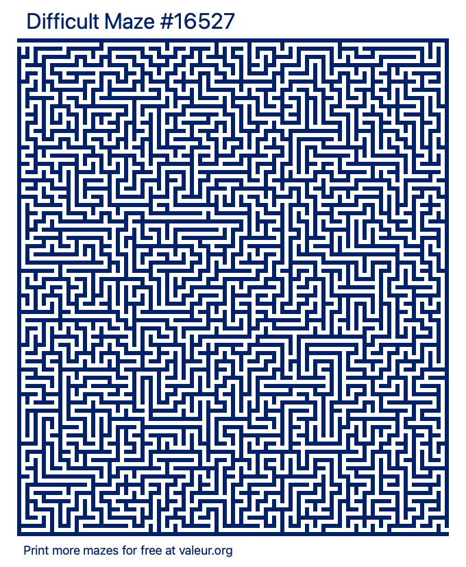 Free Printable Difficult Maze number 16527