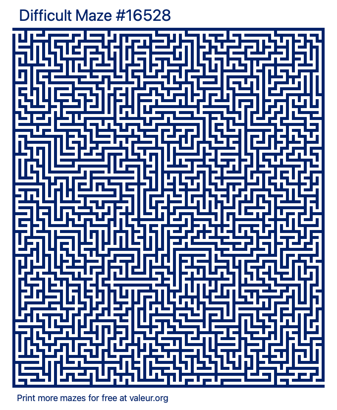 Free Printable Difficult Maze number 16528