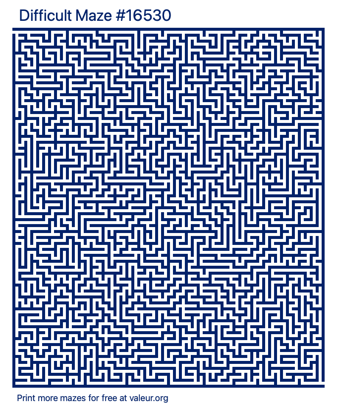 Free Printable Difficult Maze number 16530