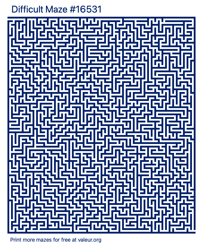 Free Printable Difficult Maze number 16531