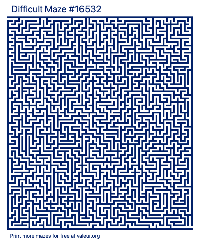 Free Printable Difficult Maze number 16532