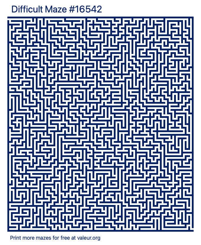 Free Printable Difficult Maze number 16542