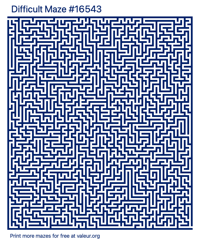Free Printable Difficult Maze number 16543