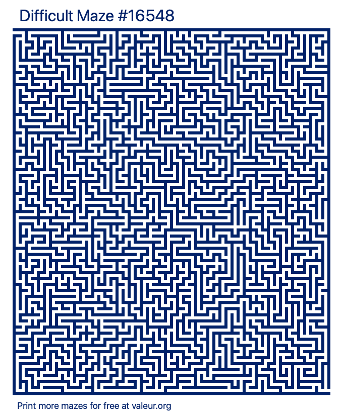 Free Printable Difficult Maze number 16548