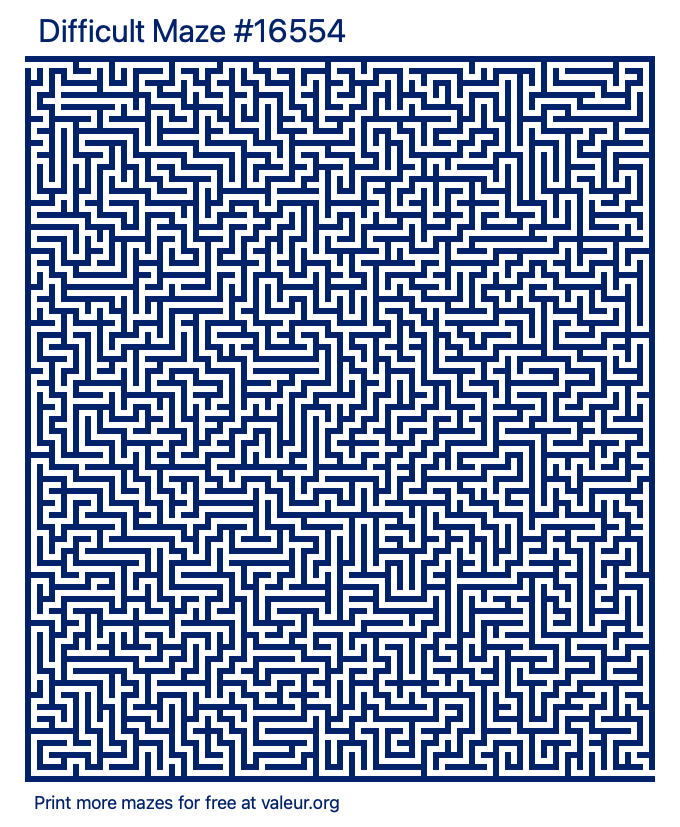 Free Printable Difficult Maze number 16554