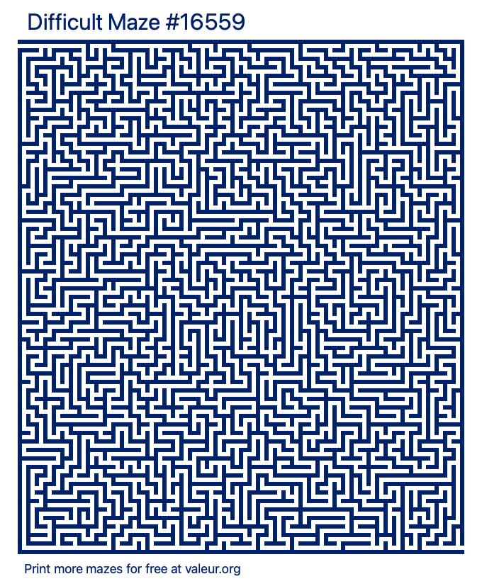 Free Printable Difficult Maze number 16559