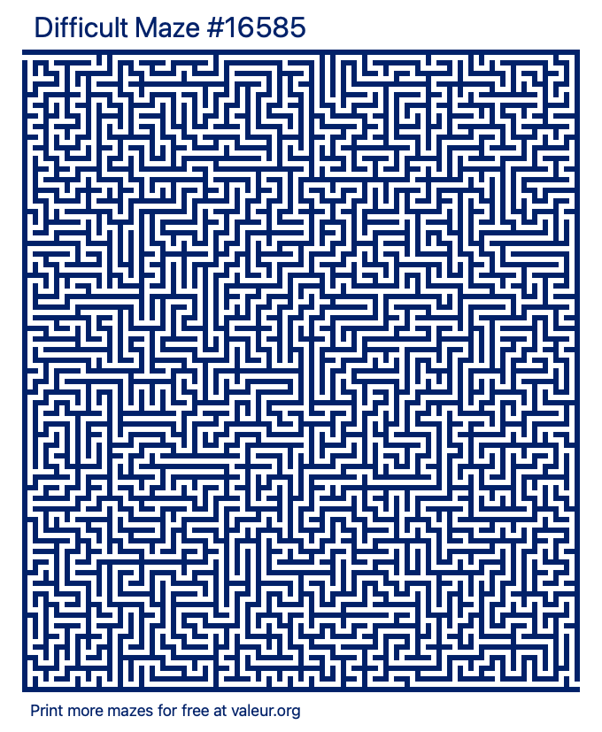 Free Printable Difficult Maze number 16585