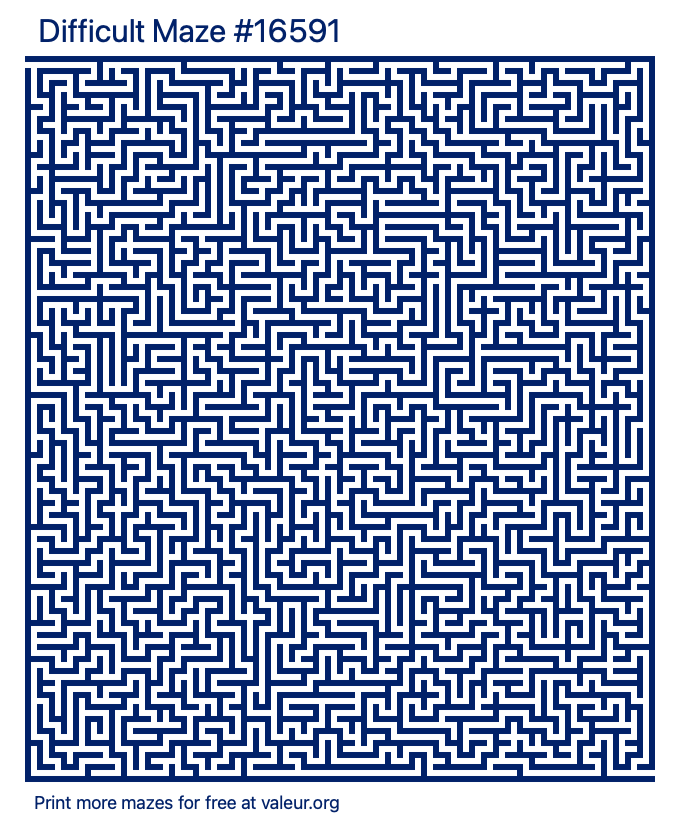 Free Printable Difficult Maze number 16591