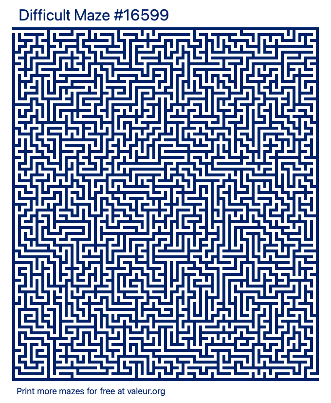 Free Printable Difficult Maze number 16599