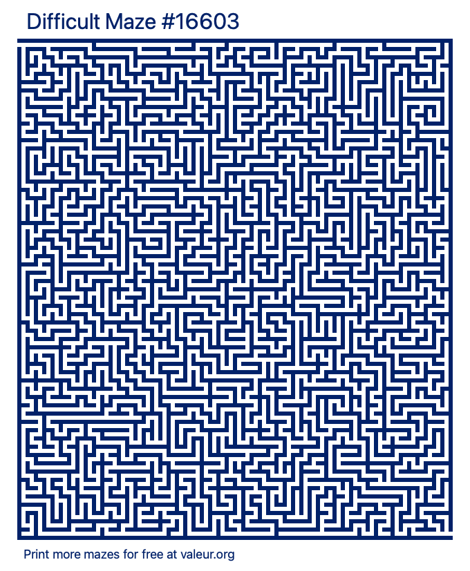 Free Printable Difficult Maze number 16603