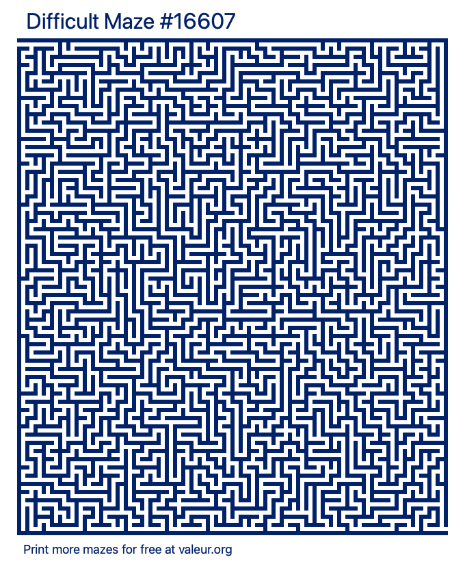 Free Printable Difficult Maze number 16607
