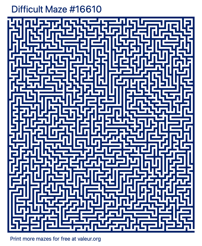 Free Printable Difficult Maze number 16610