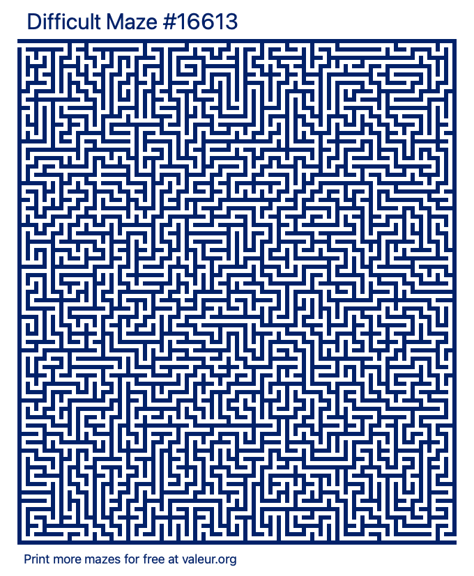 Free Printable Difficult Maze number 16613
