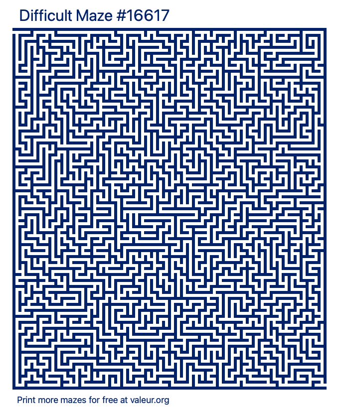 Free Printable Difficult Maze number 16617