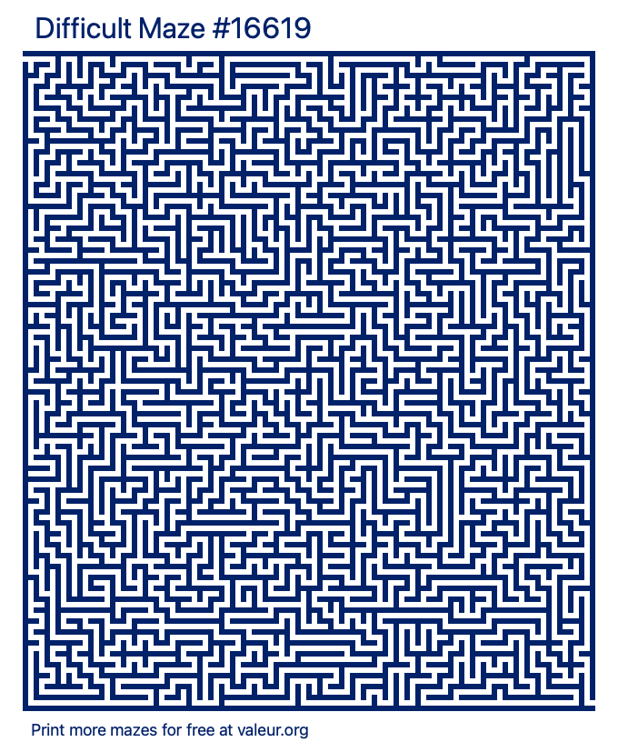 Free Printable Difficult Maze number 16619