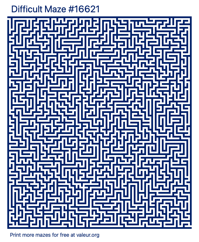 Free Printable Difficult Maze number 16621