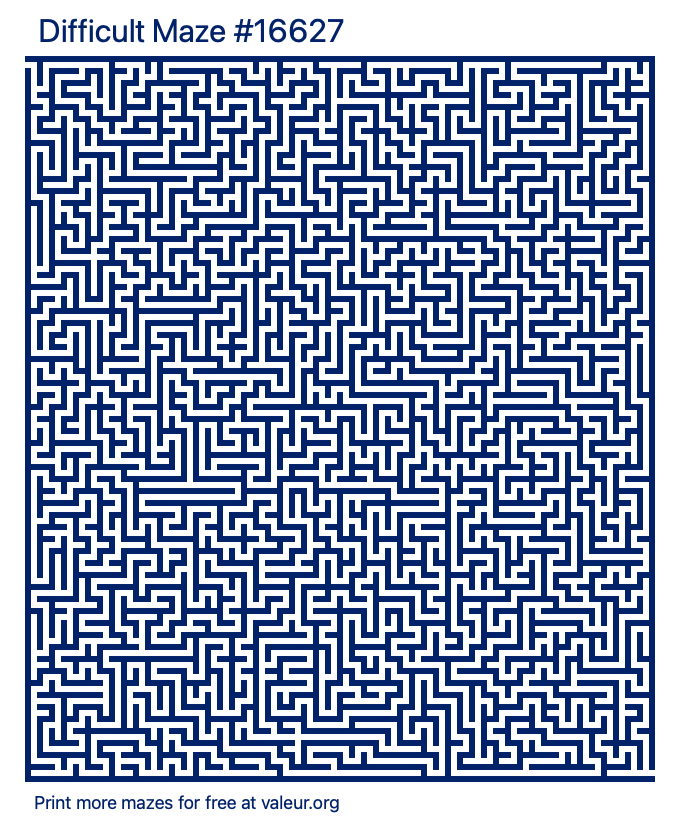 Free Printable Difficult Maze number 16627