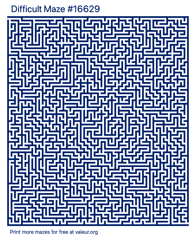 Free Printable Difficult Maze number 16629